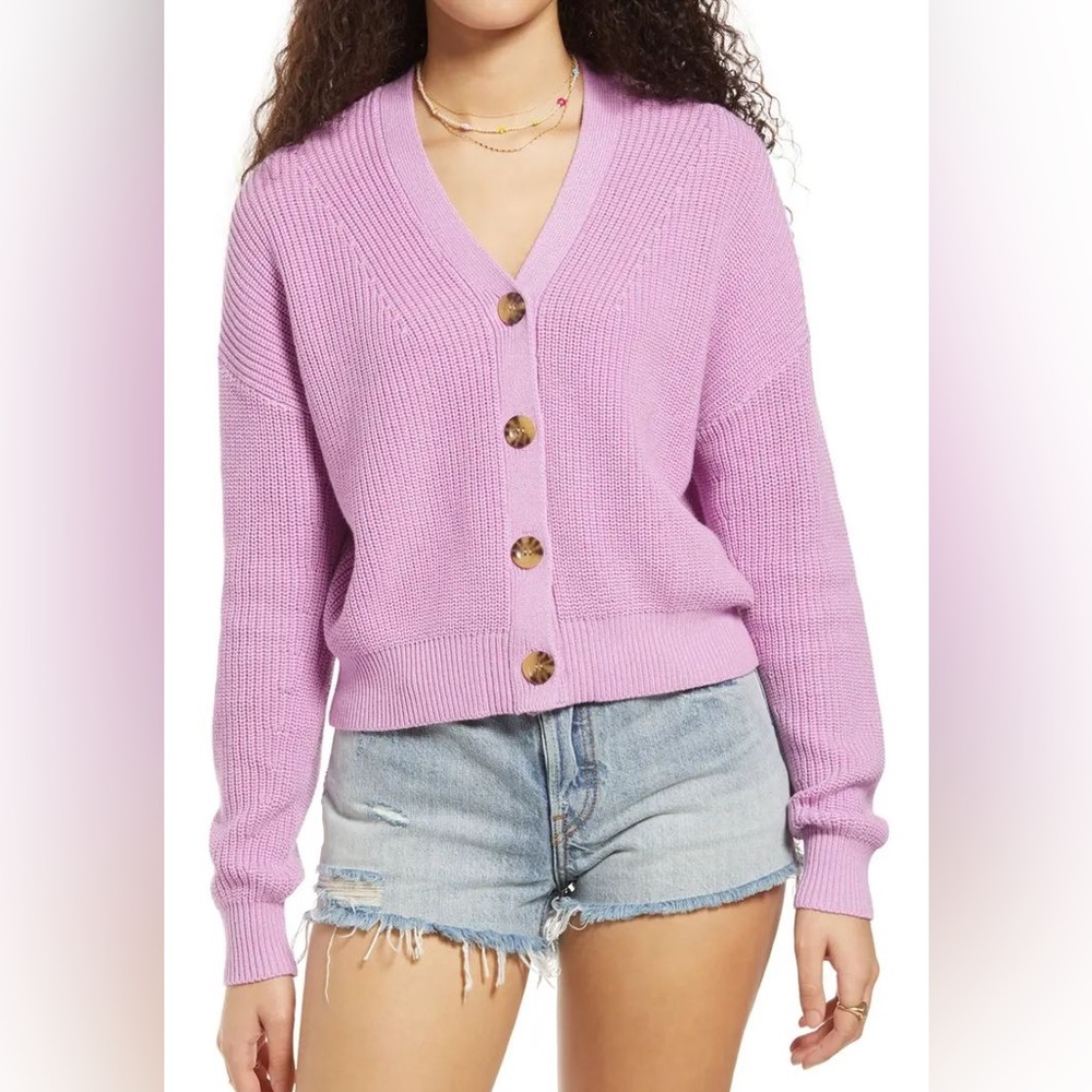 BP Lilac Knit Cardigan